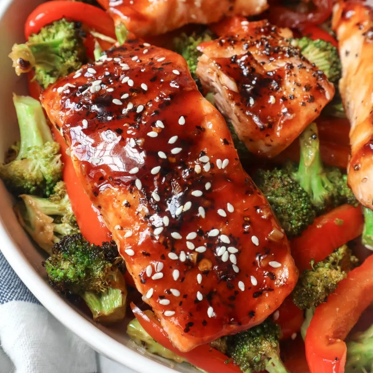 Air Fryer Salmon with Veggies