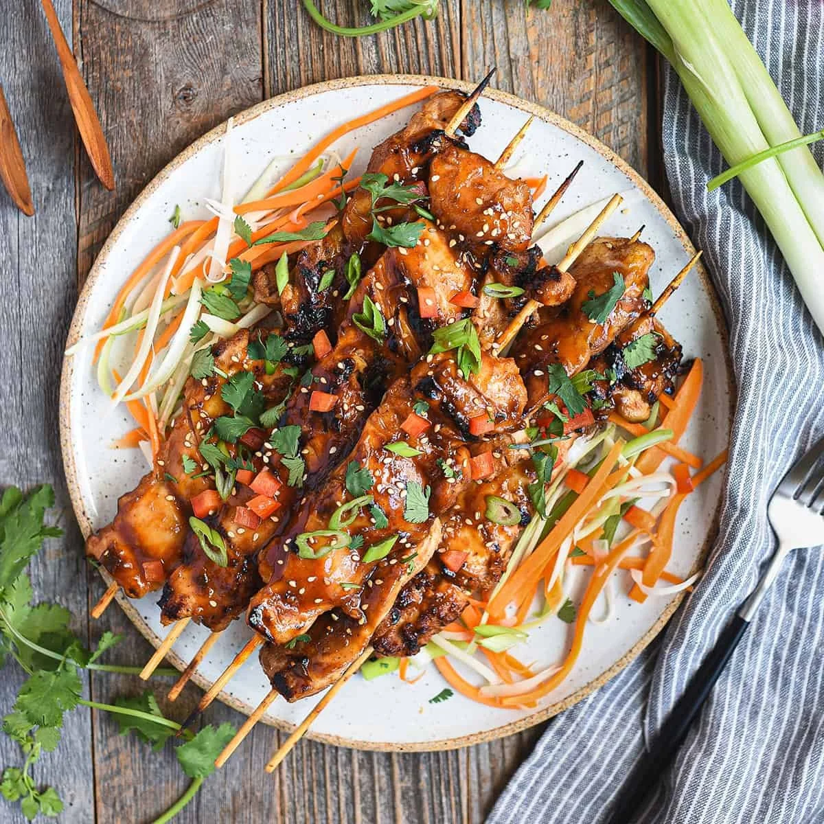 Asian BBQ Chicken Skewers