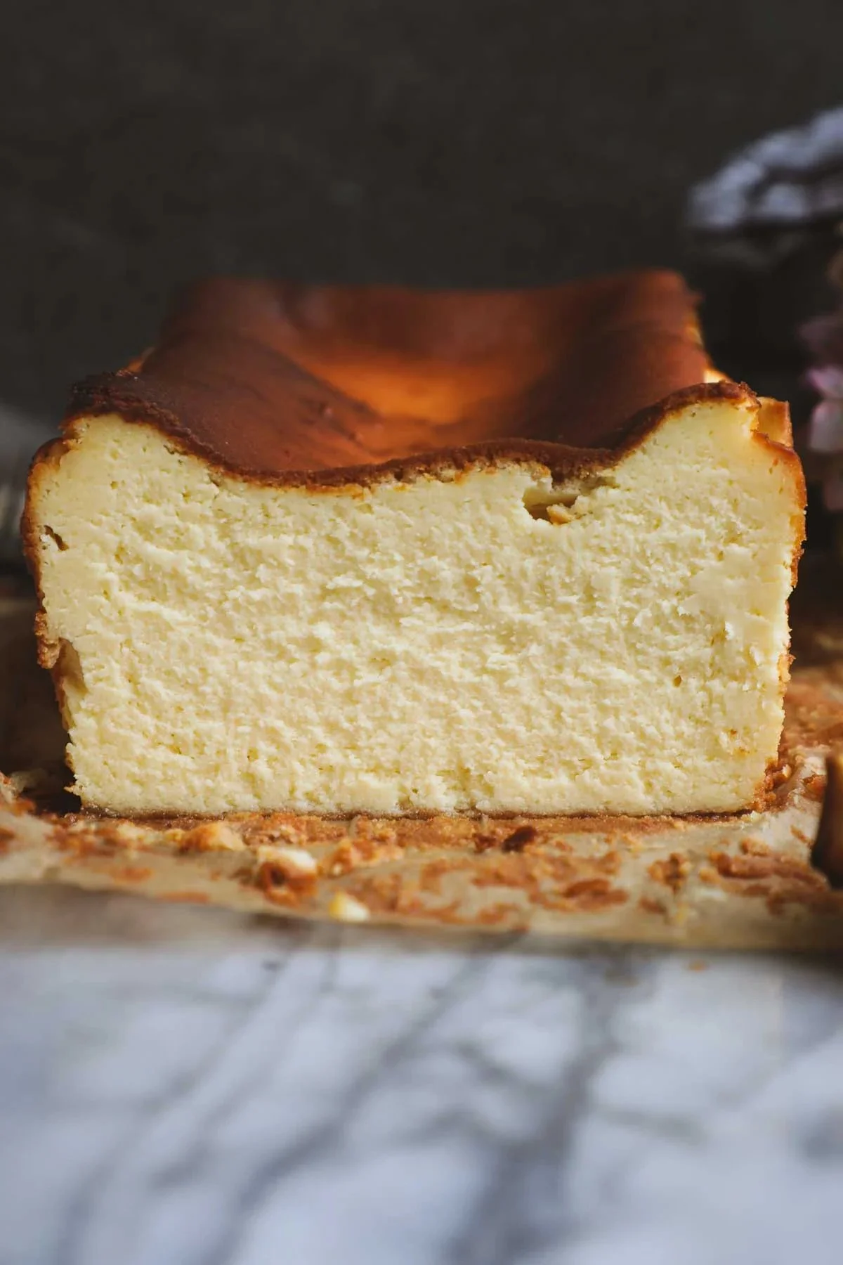 Basque Cheesecake in a Loaf Pan