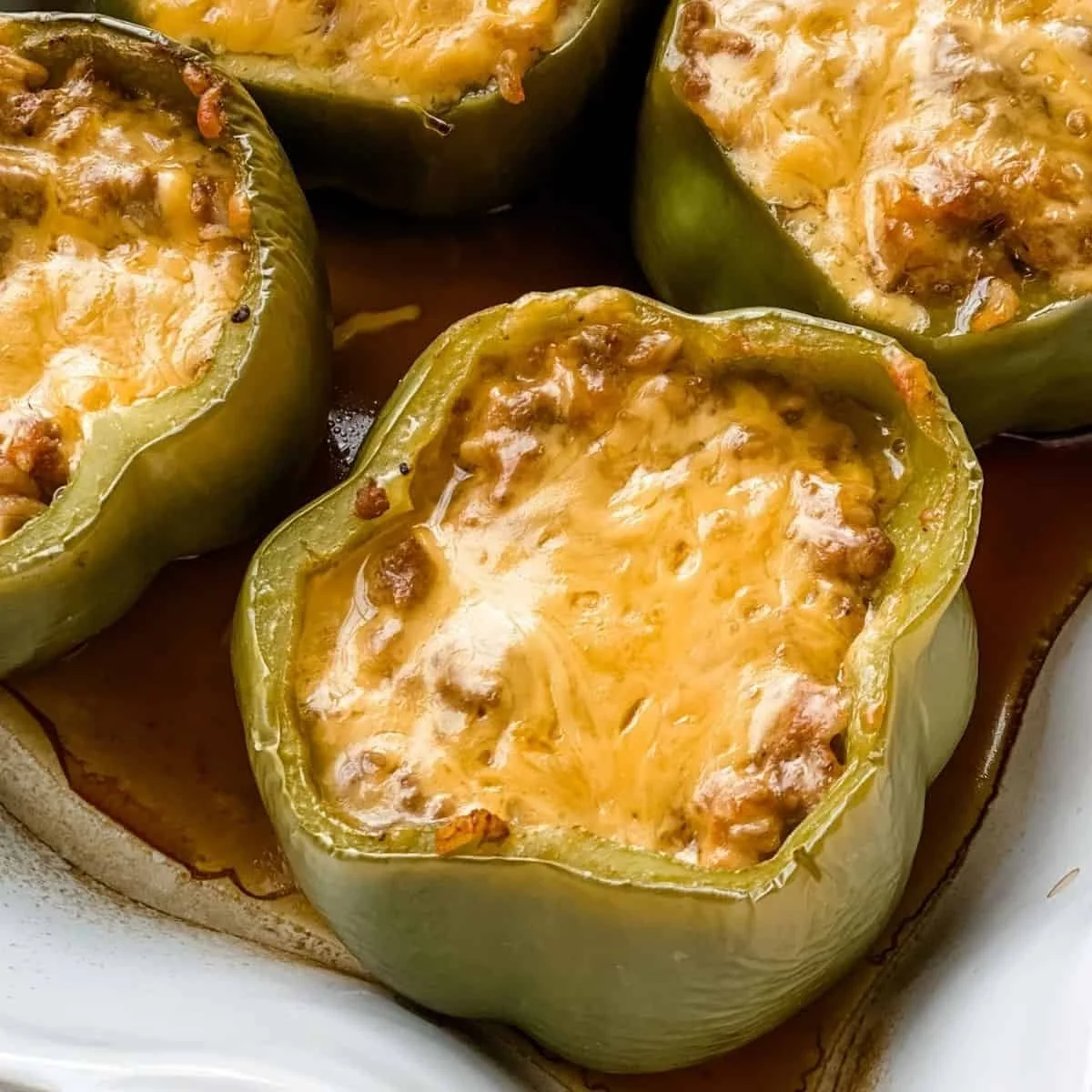 Cheeseburger Stuffed Pepper Skillet