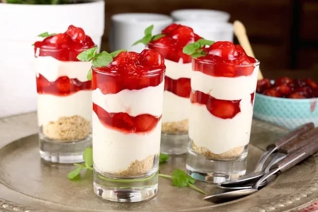 Cherry Cream Cheese Pie Shots