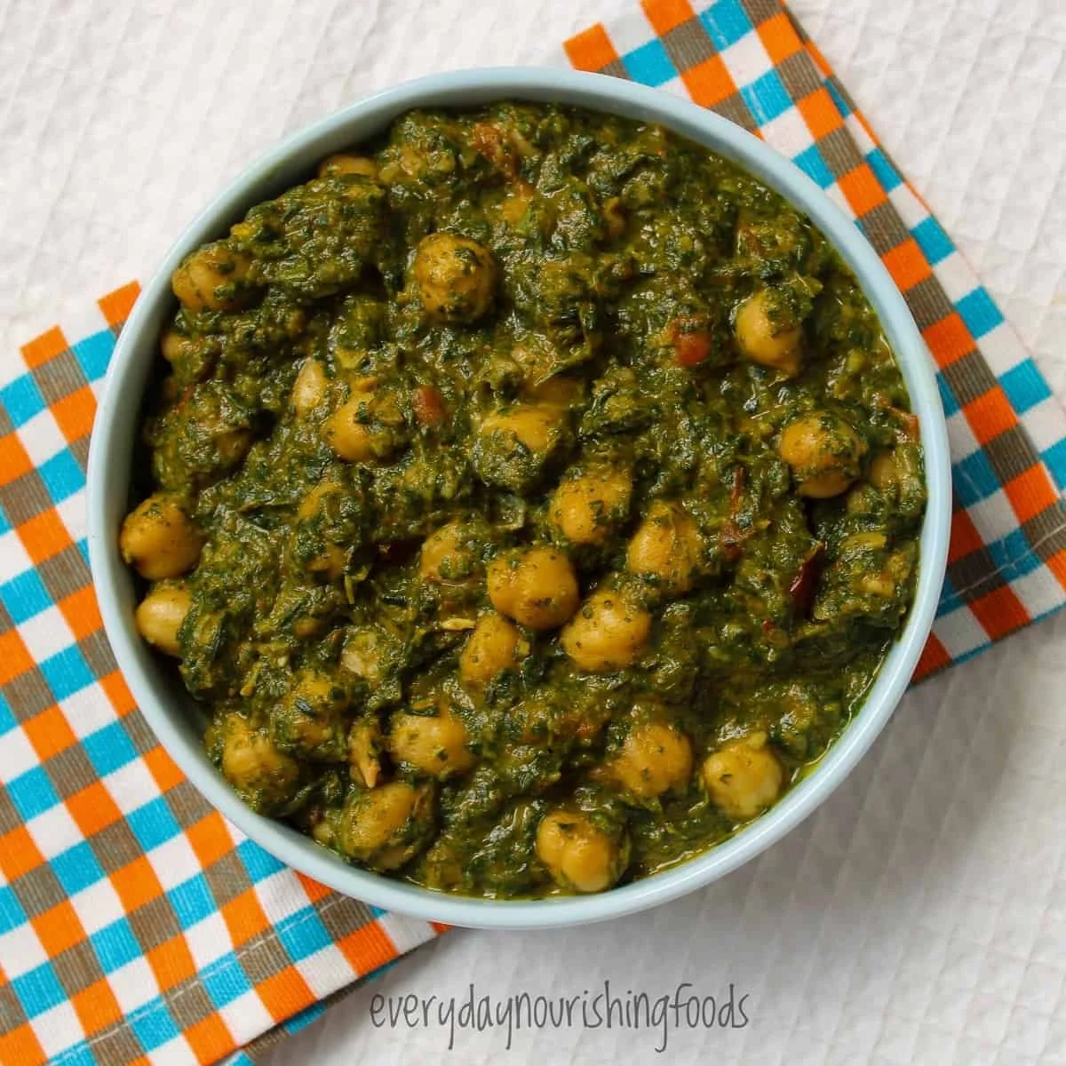 Chickpeas and Spinach Curry