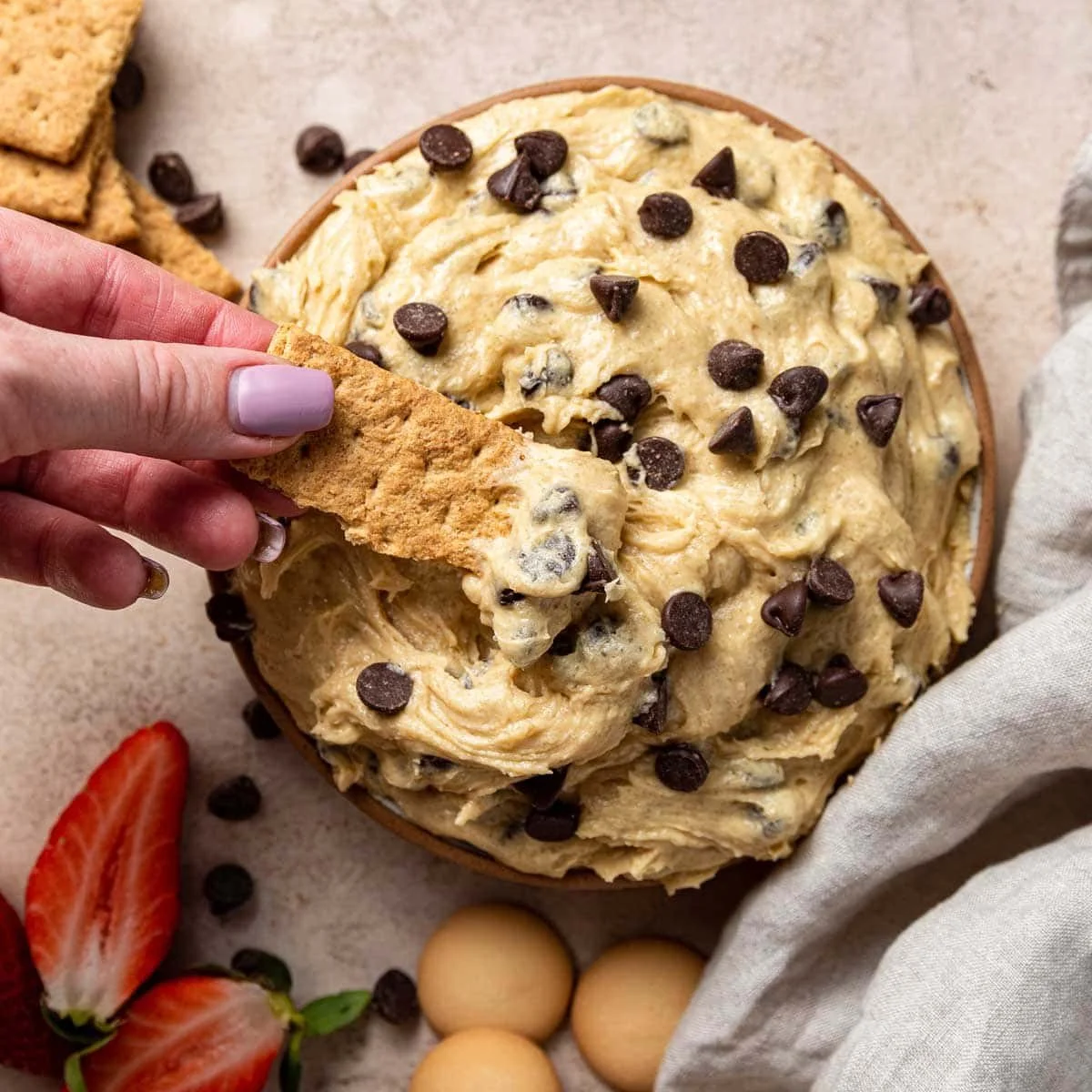 Creamy Chocolate Chip Cookie Dough Dip