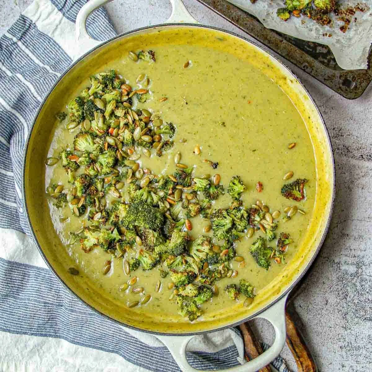 Creamy Roasted Broccoli Bisque