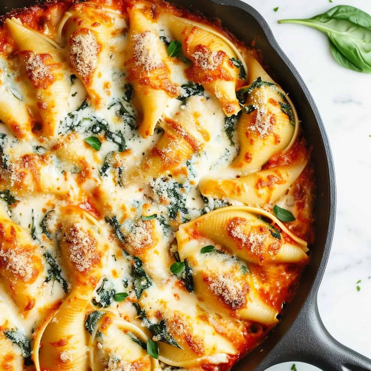 Creamy Spinach Ricotta Stuffed Shells