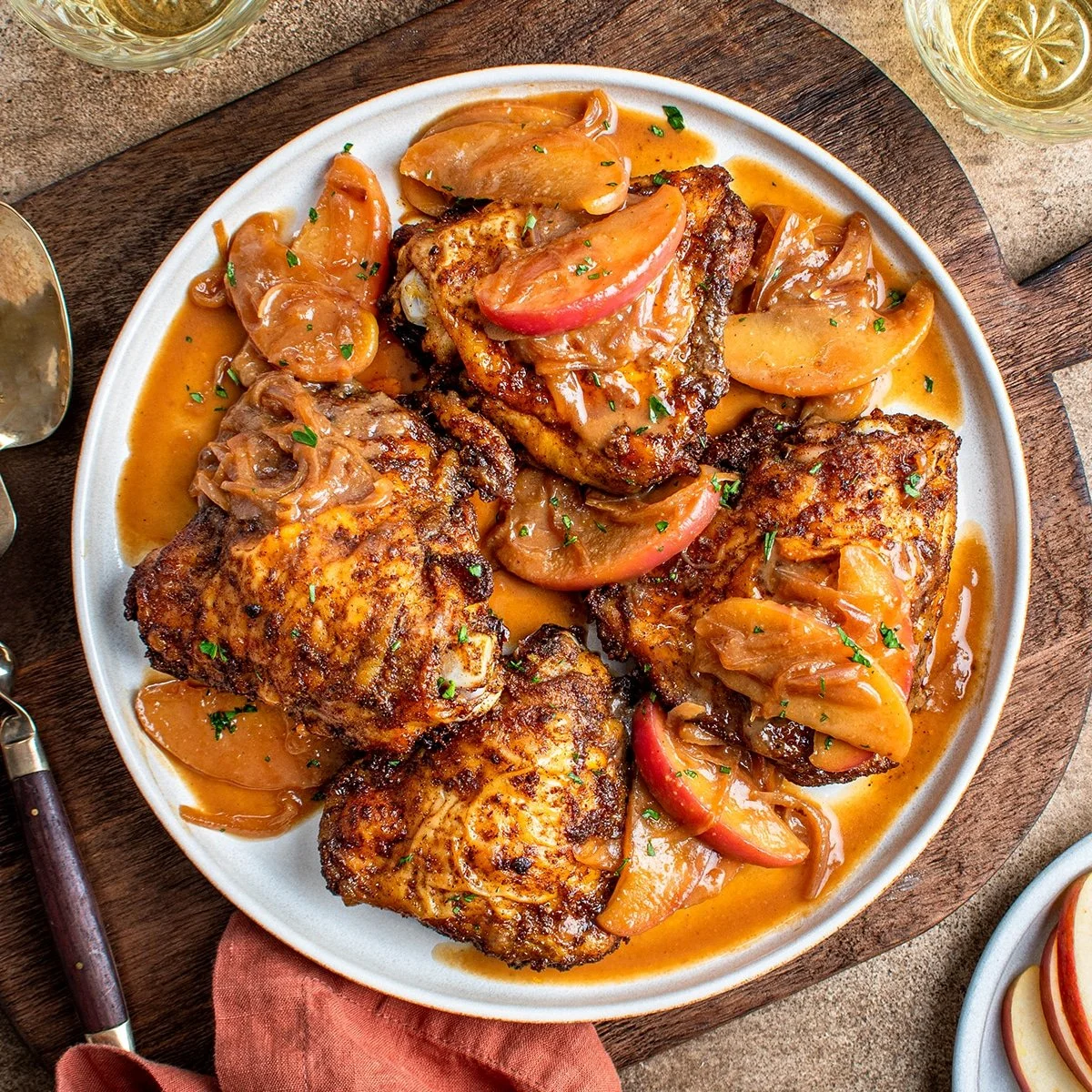 Curry-Spiced Roasted Chicken with Apple Miso