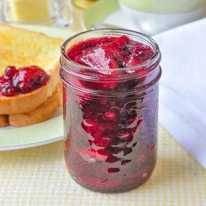 Easy Strawberry Cranberry or Partridgeberry Jam