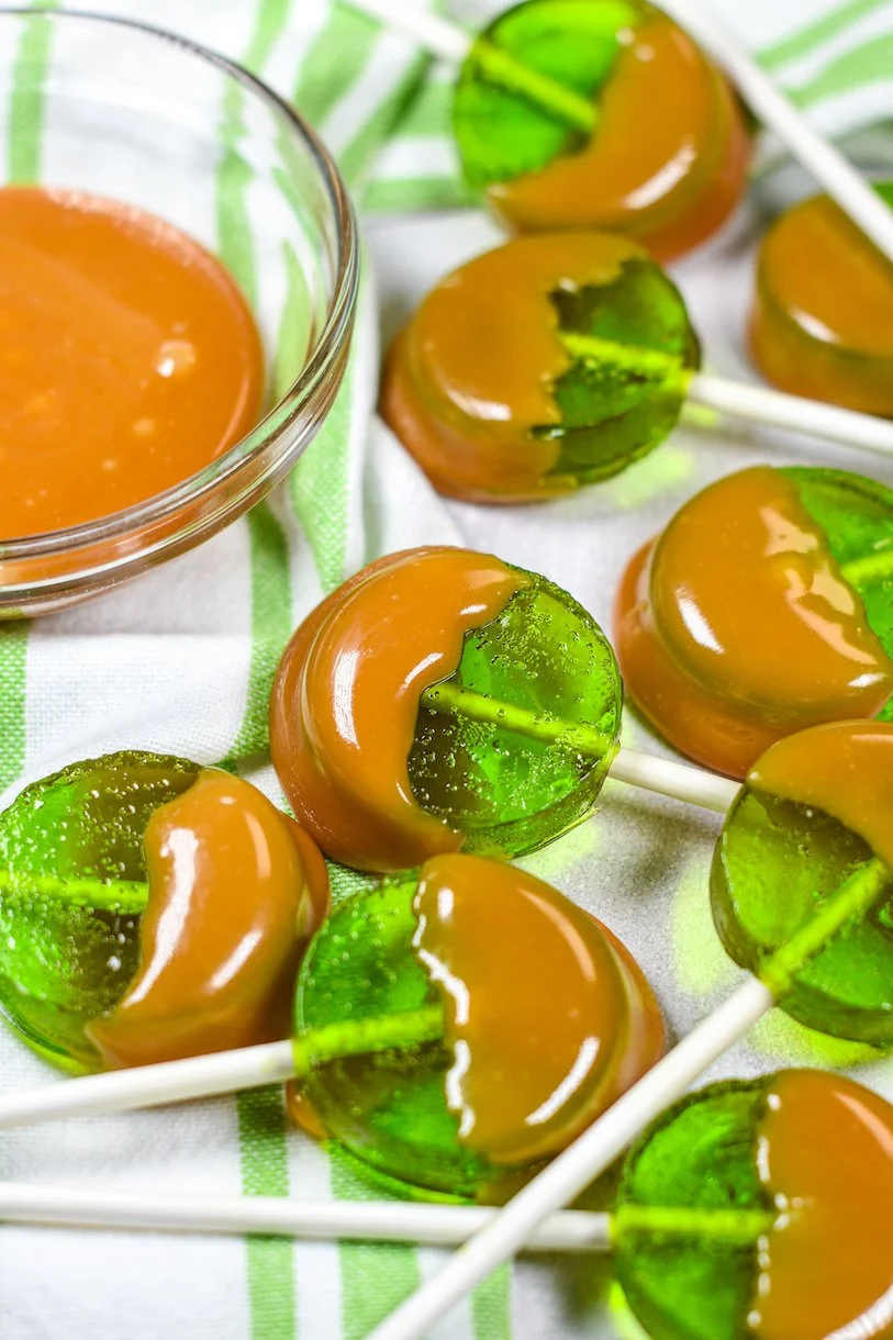Golden Caramel Apple Pops
