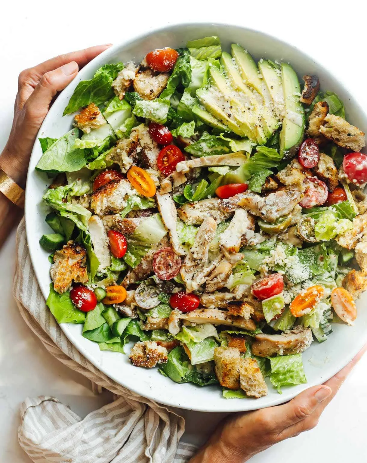 Grilled Chicken Caesar Salad with Thighs