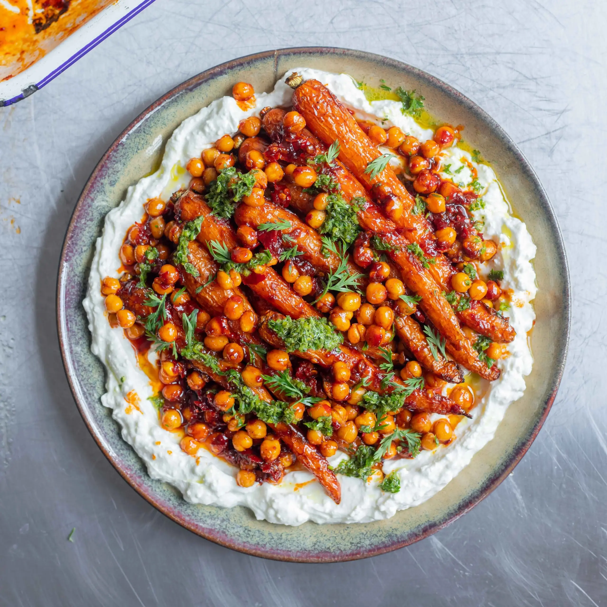 Honey Harissa Carrots with Whipped Feta