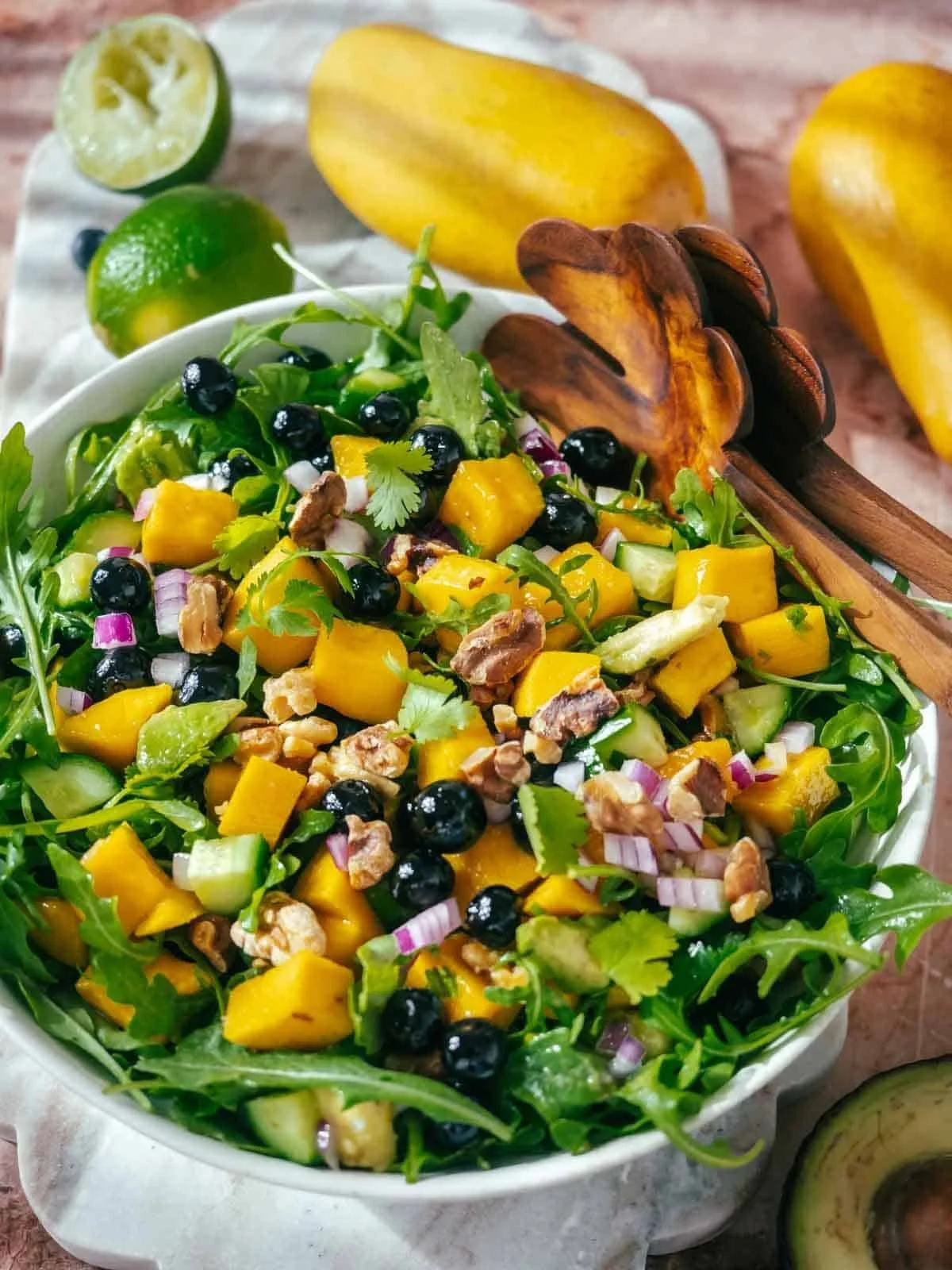 Mango Cucumber Blueberry Avocado Salad