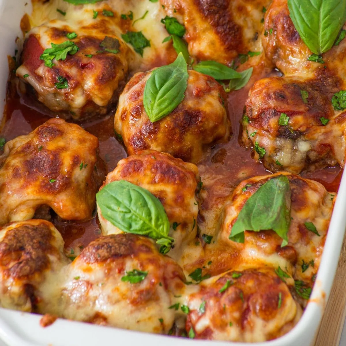 Meatballs with Cheese and Marinara
