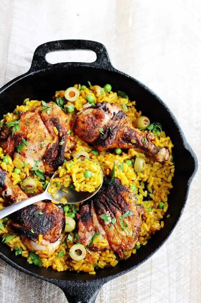 One-Pot Saffron Chicken Rice