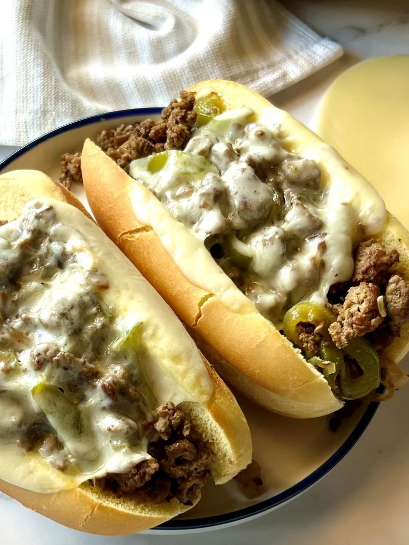Quick Ground Beef Philly Cheesesteak