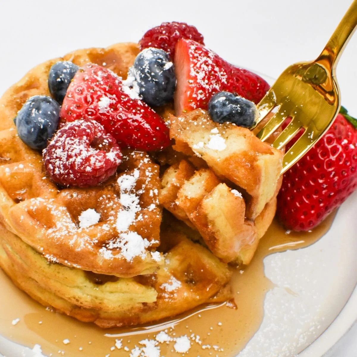 Quick Sourdough Discard Waffles