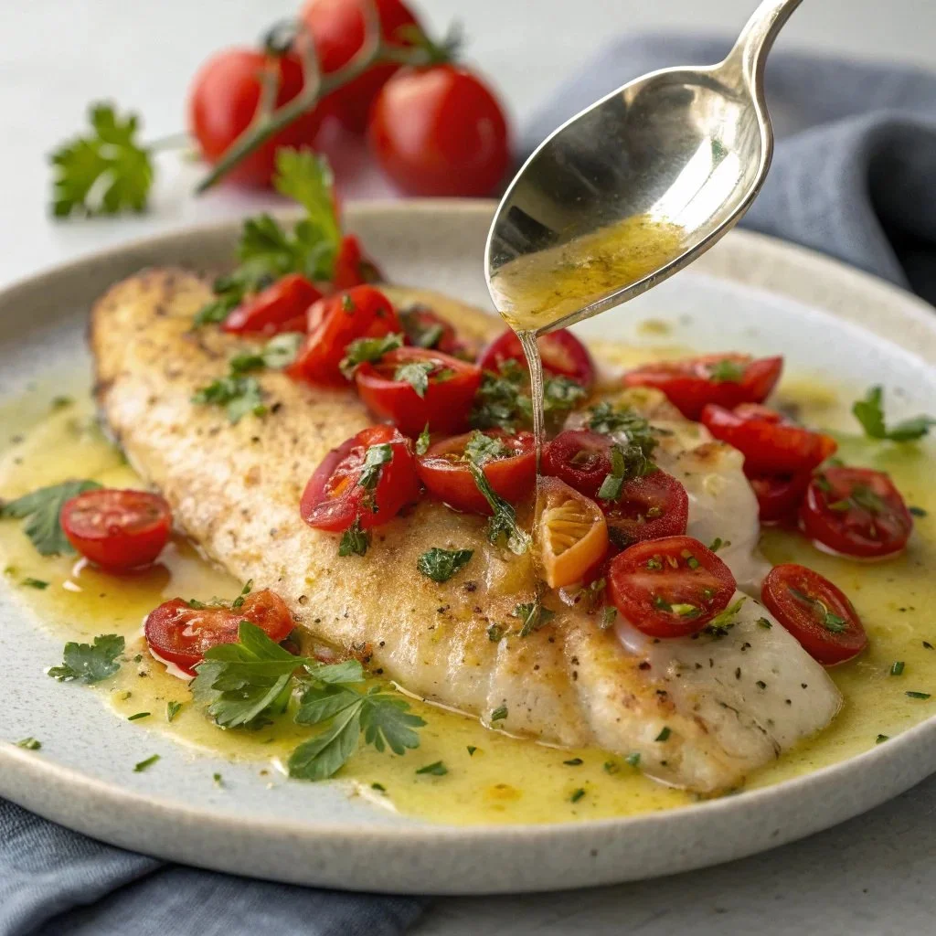 Quick Tilapia with Cherry Tomatoes