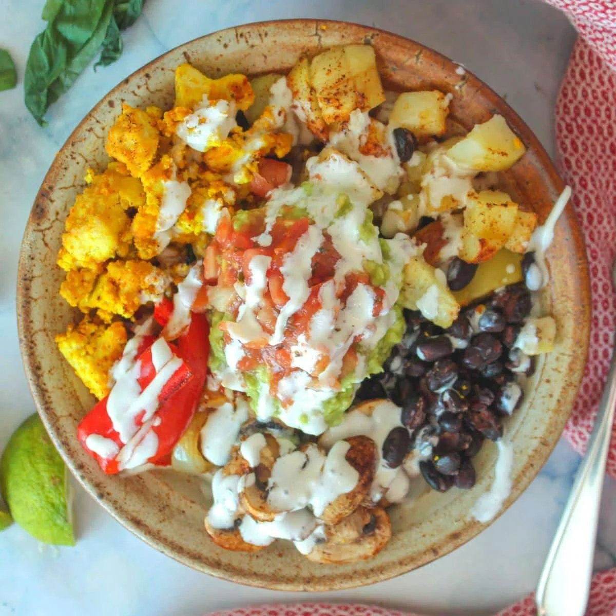 Sheet Pan Vegan High-Protein Burrito Bowls