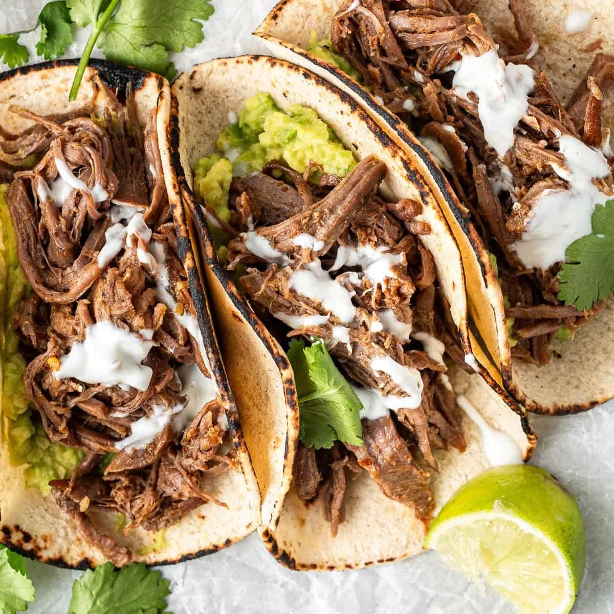 Shredded Beef Tacos in Slow Cooker