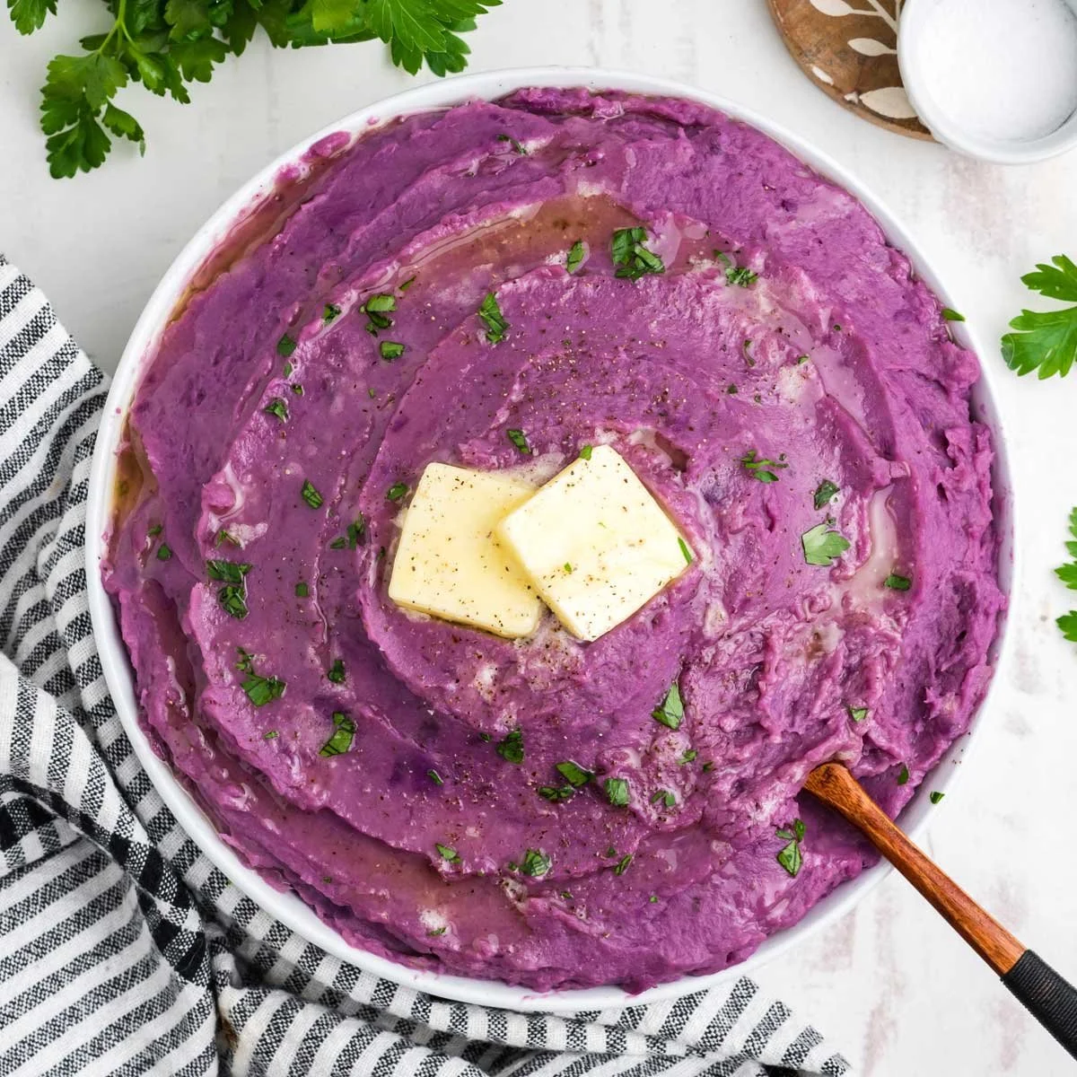 Silky Purple Mashed Potatoes