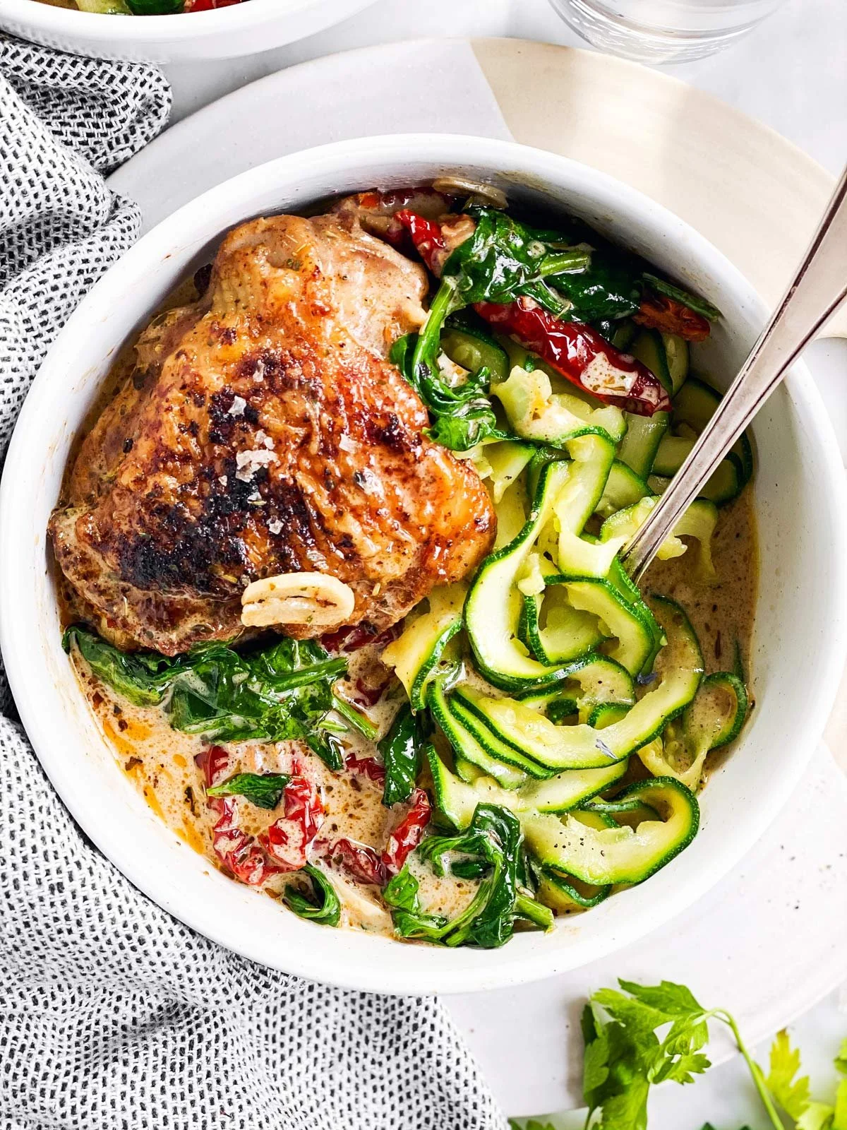 Silky Tuscan Chicken Thighs