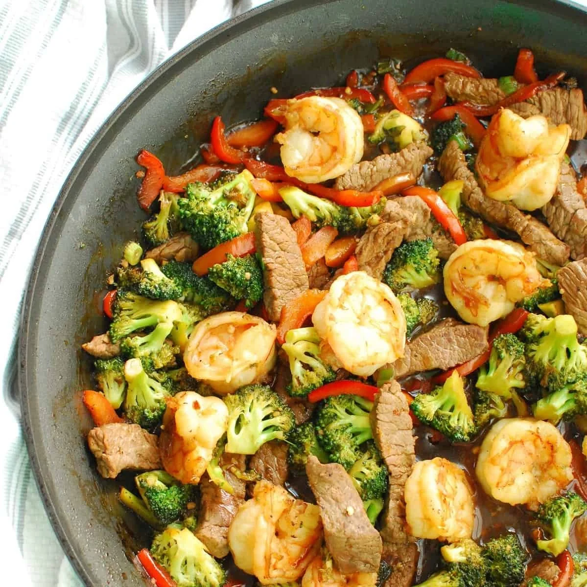 Sizzling Steak and Shrimp Stir Fry