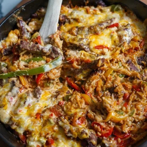 Skillet Steak Fajita Rice