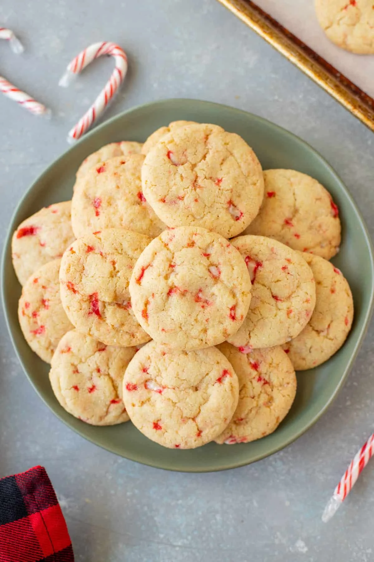 Soft Chewy Peppermint Sugar Cookies