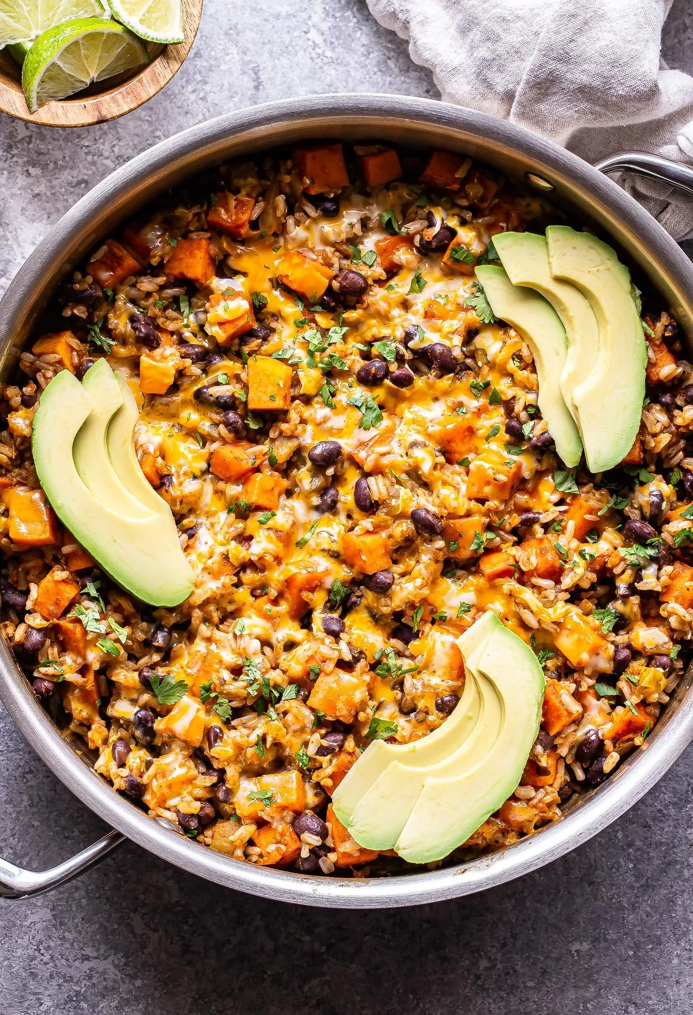 Southwest Sweet Potato Black Bean Skillet