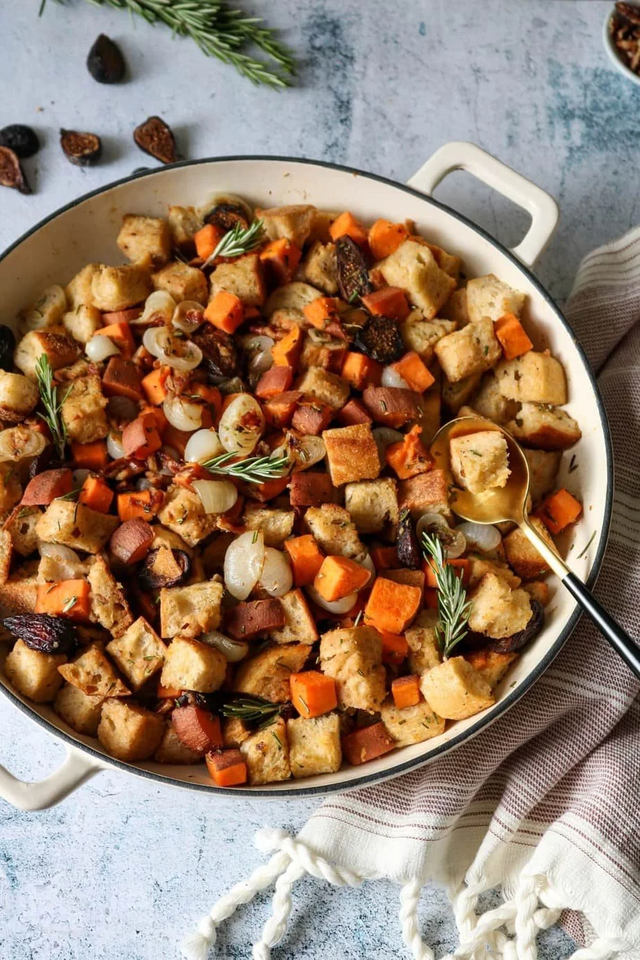 Sweet Potato Fig Rosemary Stuffing