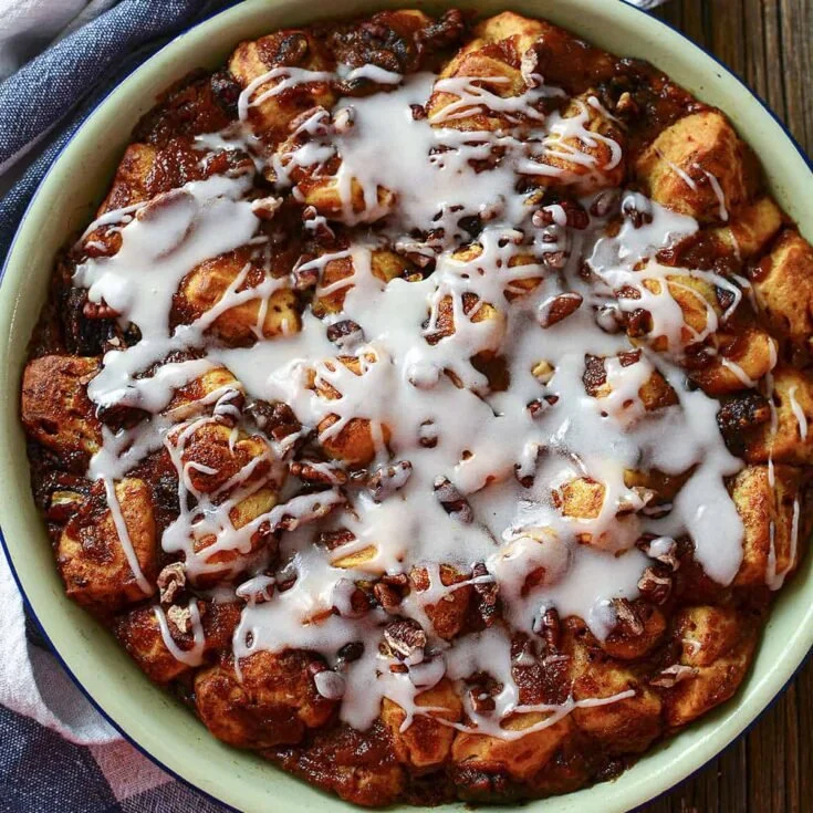 Two Ingredient Pumpkin Cinnamon Roll Bake