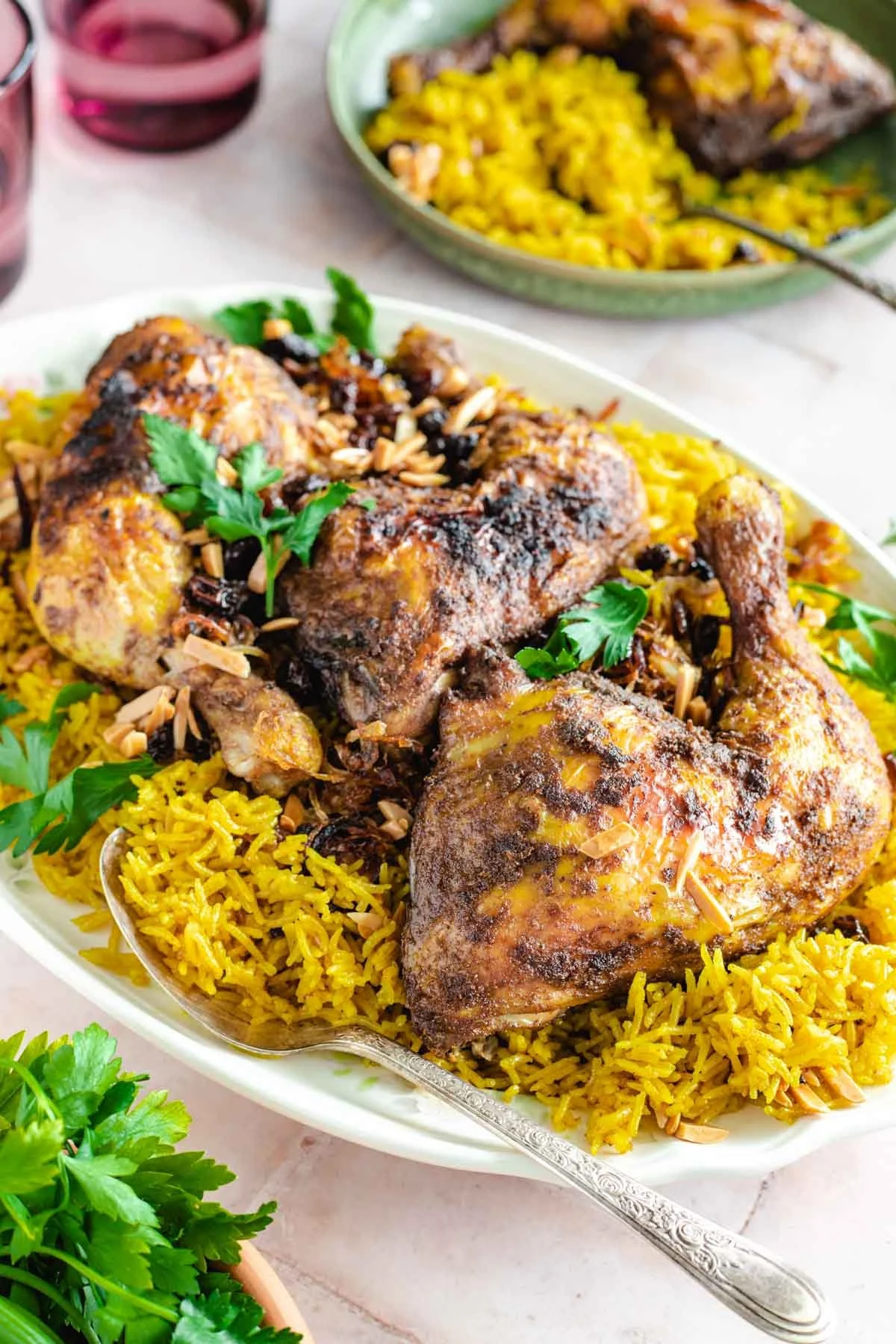 Yemeni Chicken Mandi with Yellow Rice