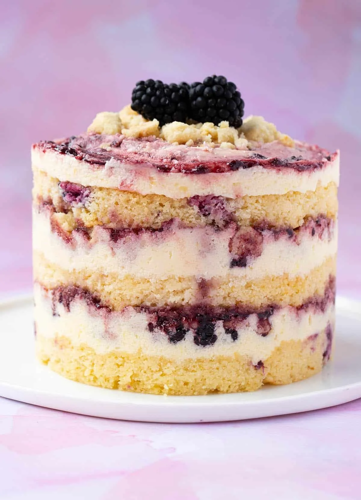 Zesty Lemon Blackberry Cake